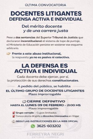 Docentes Litigantes - Defensa Activa e Individual